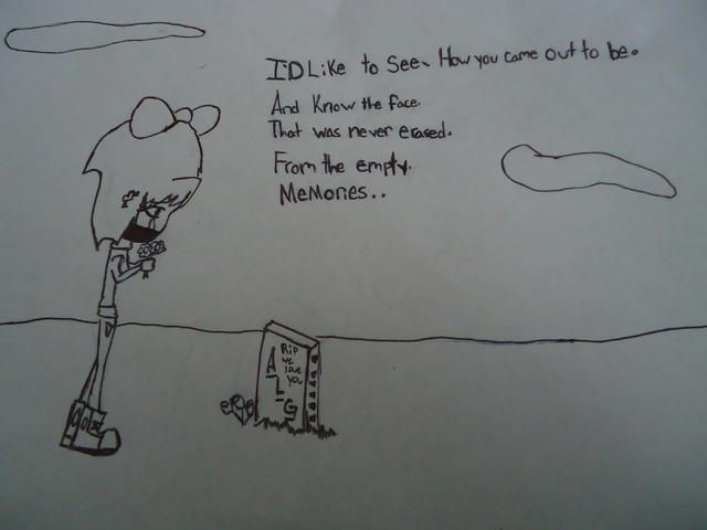 "Id like to see, how you came out to be, and, know the face. that was, never erased. from the empty, memories."

R.I.P Baby Brother Avery Luke

(girl in drawing is named Maskeene another version of Maxine)
