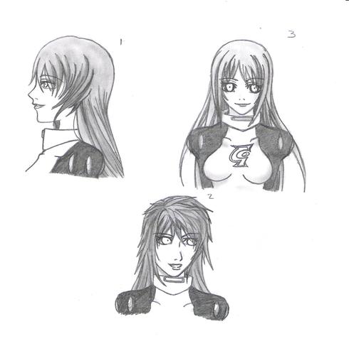 Ecanora~ Hair sketches