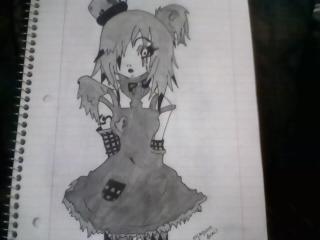 Drawing of emo girl